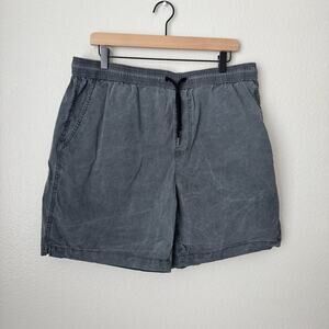 Quicksilver Men's Stone Washed Gray Shorts Unlined Cotton Blend Beach Size XL